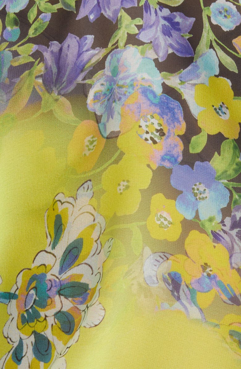 KOBI HALPERIN Tina Floral Print Tie Neck Blouse, Alternate, color,