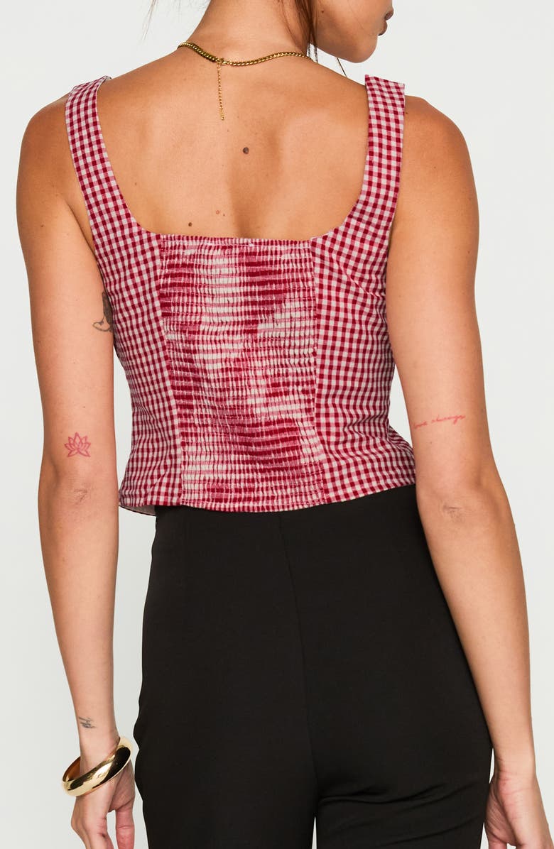 Princess Polly Bruncheon Check Tank, Alternate, color, Red/ White