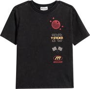 MILES THE LABEL Kids' Racing Acid Wash Graphic T-Shirt