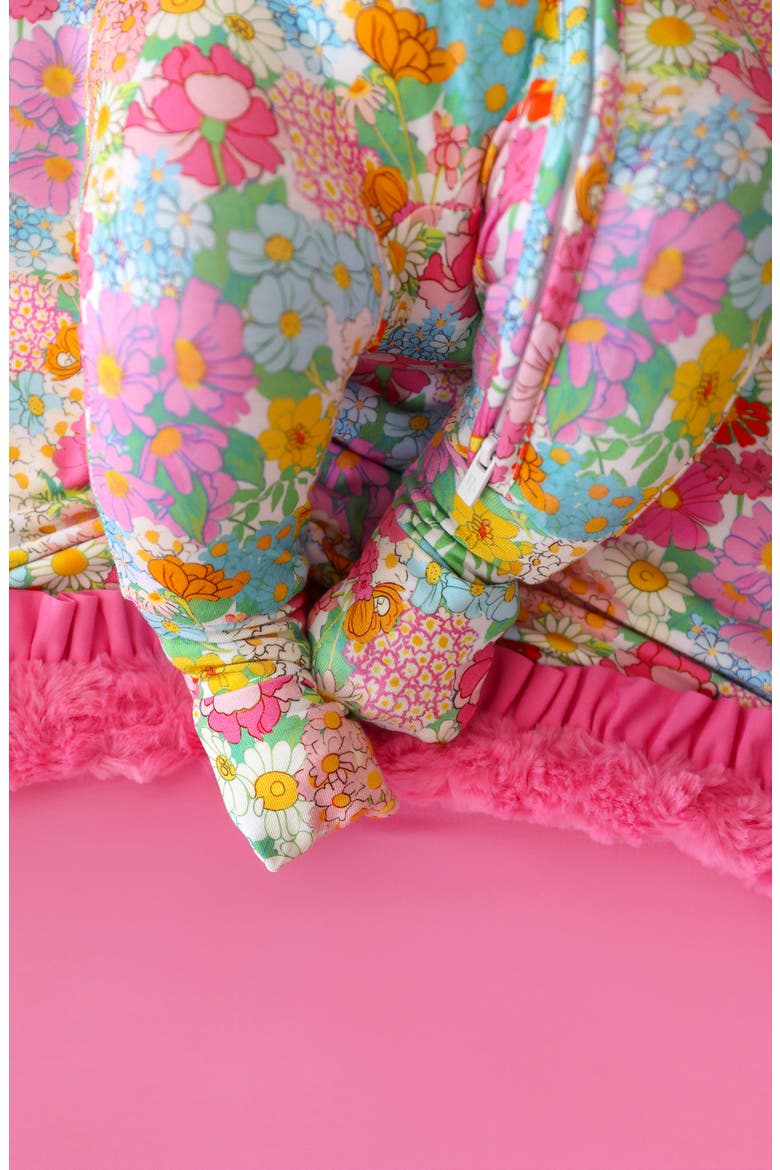 Printed Convertible Footie, Alternate, color, PINK