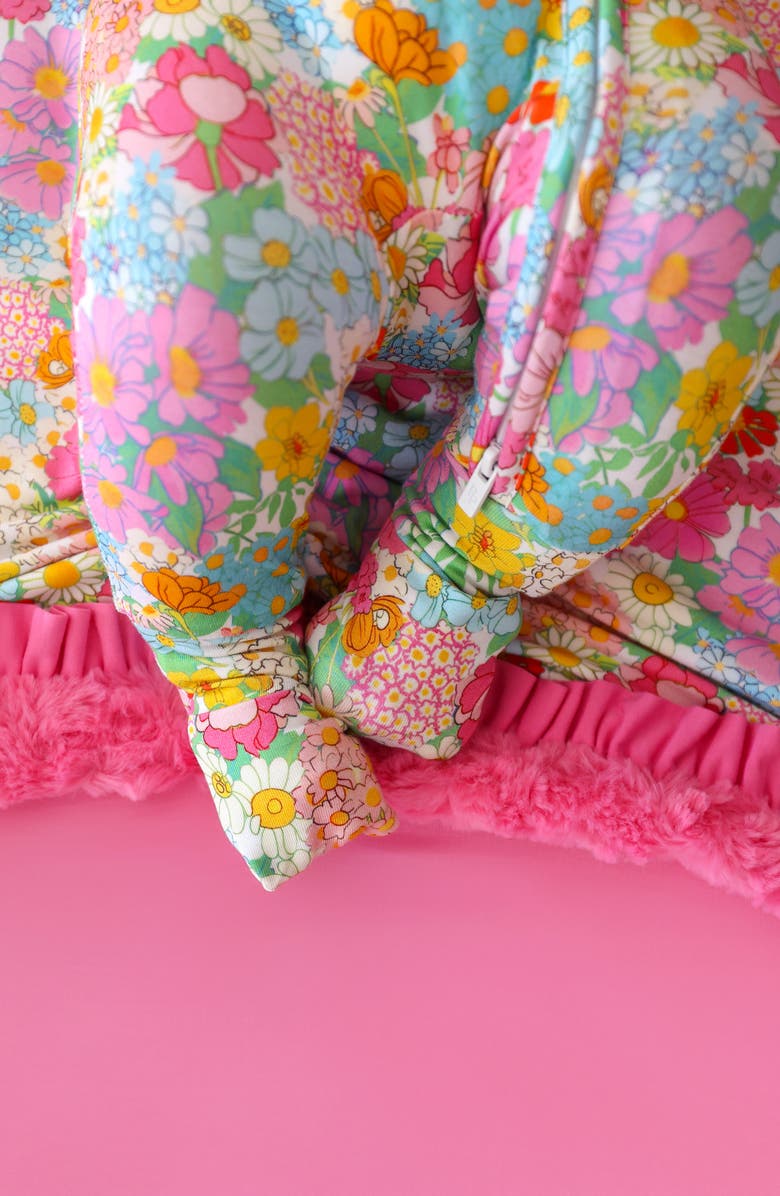 Posh Peanut Printed Convertible Footie, Alternate, color, Pink