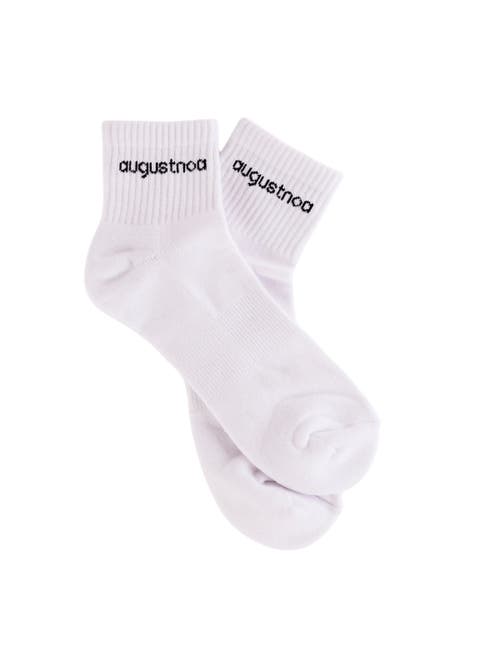 Augustnoa Best Ankle Socks In White
