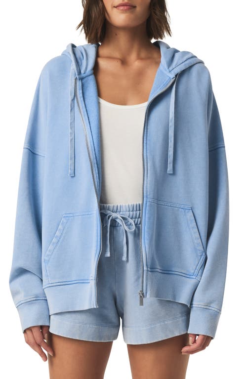Splendid Cotton Terry Cloth Graphic Zip-up Hoodie