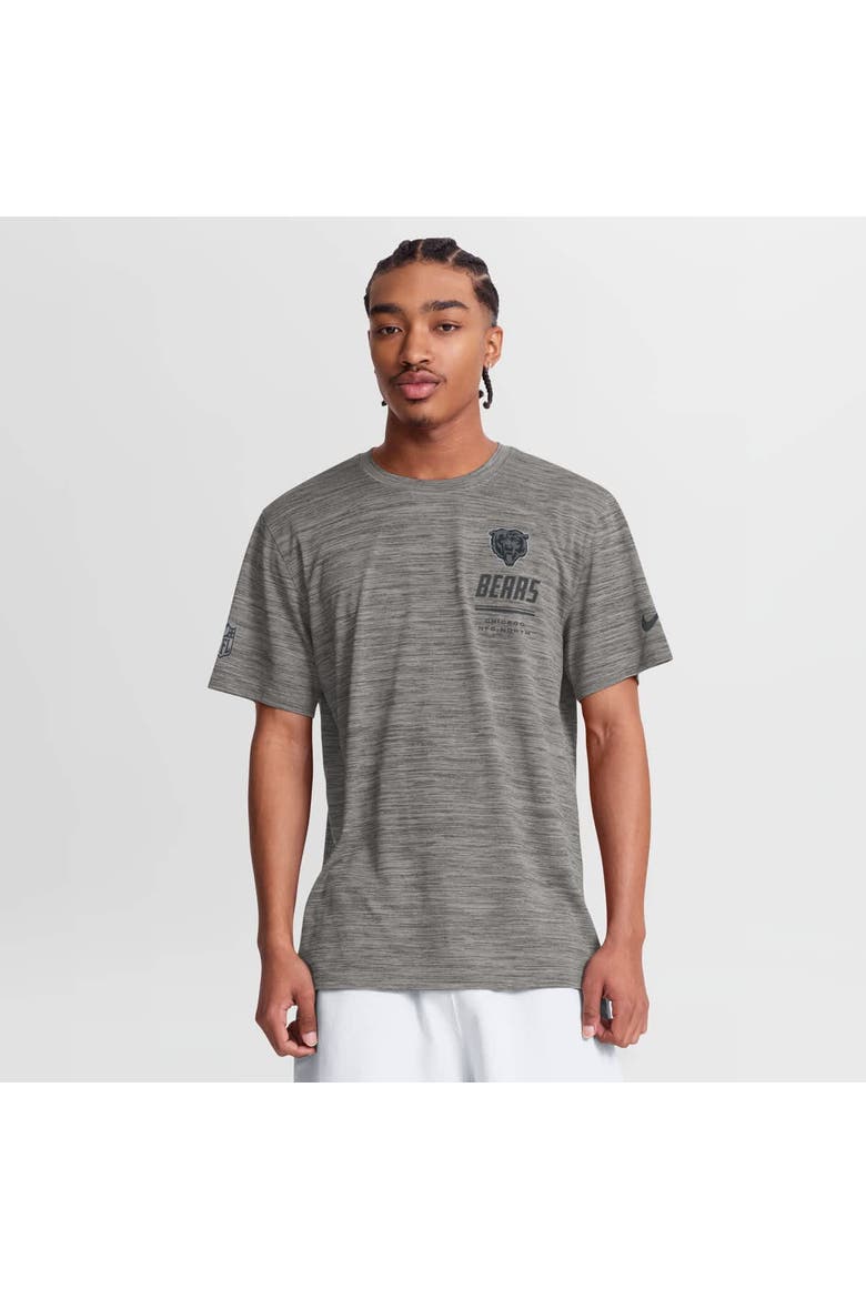 Men's Nike Gray Chicago Bears Sideline Double Covered Dri-FIT Velocity T-Shirt, Main, color, Gray