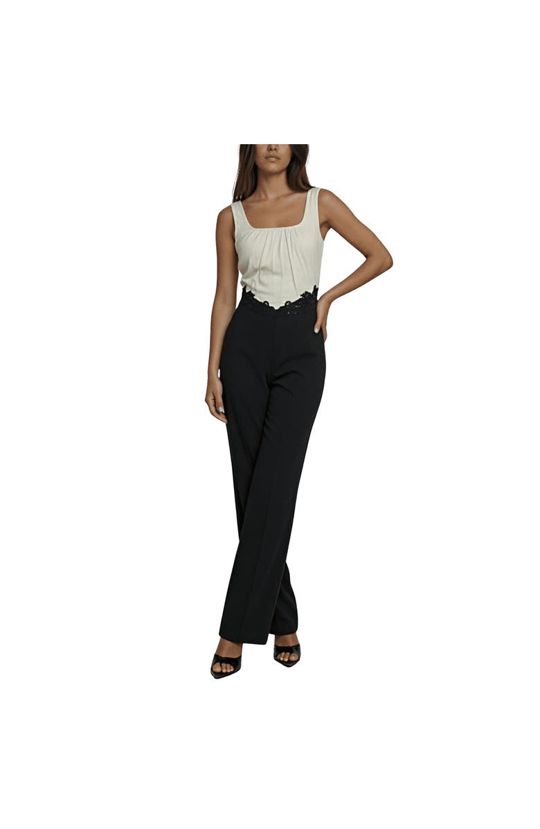 AKALIA The Soiree Contrast Jumpsuit, Alternate, color, Blackwhite