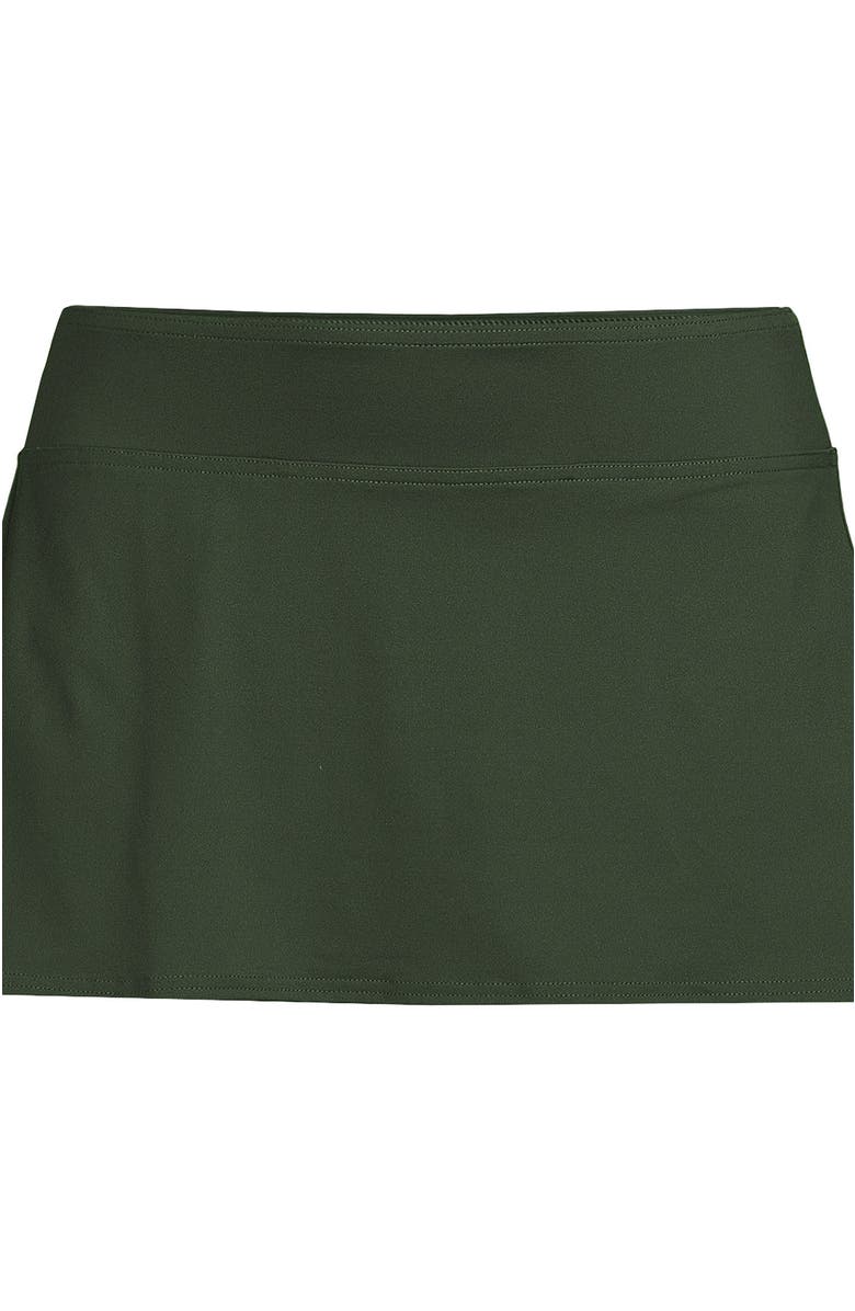 Lands' End Mini Swim Skirt, Alternate, color, Rich Olive Green