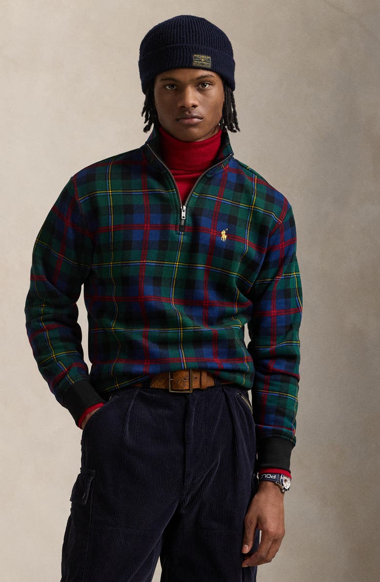 Polo Ralph Lauren Heritage Plaid Sueded Fleece Quarter Zip