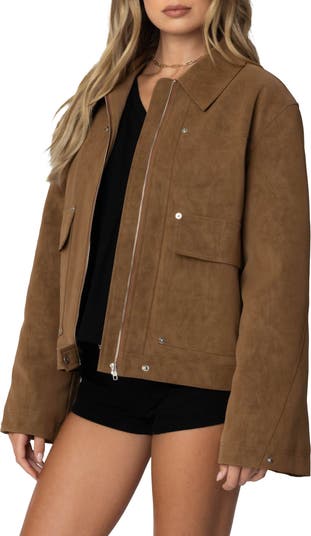 Annabelle Oversize Faux Suede Jacket