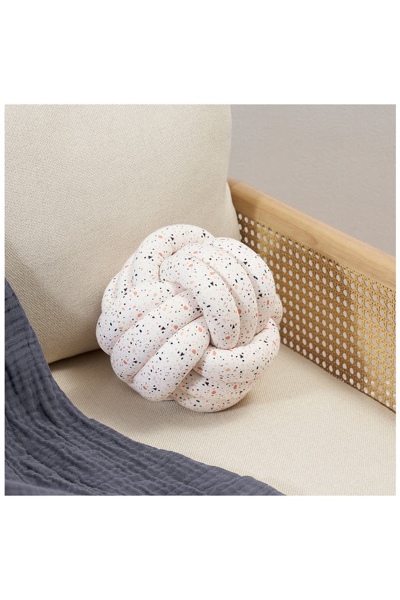 Hugget Knot Organic Cotton Accent Pillow, Alternate, color, TERRAZZO