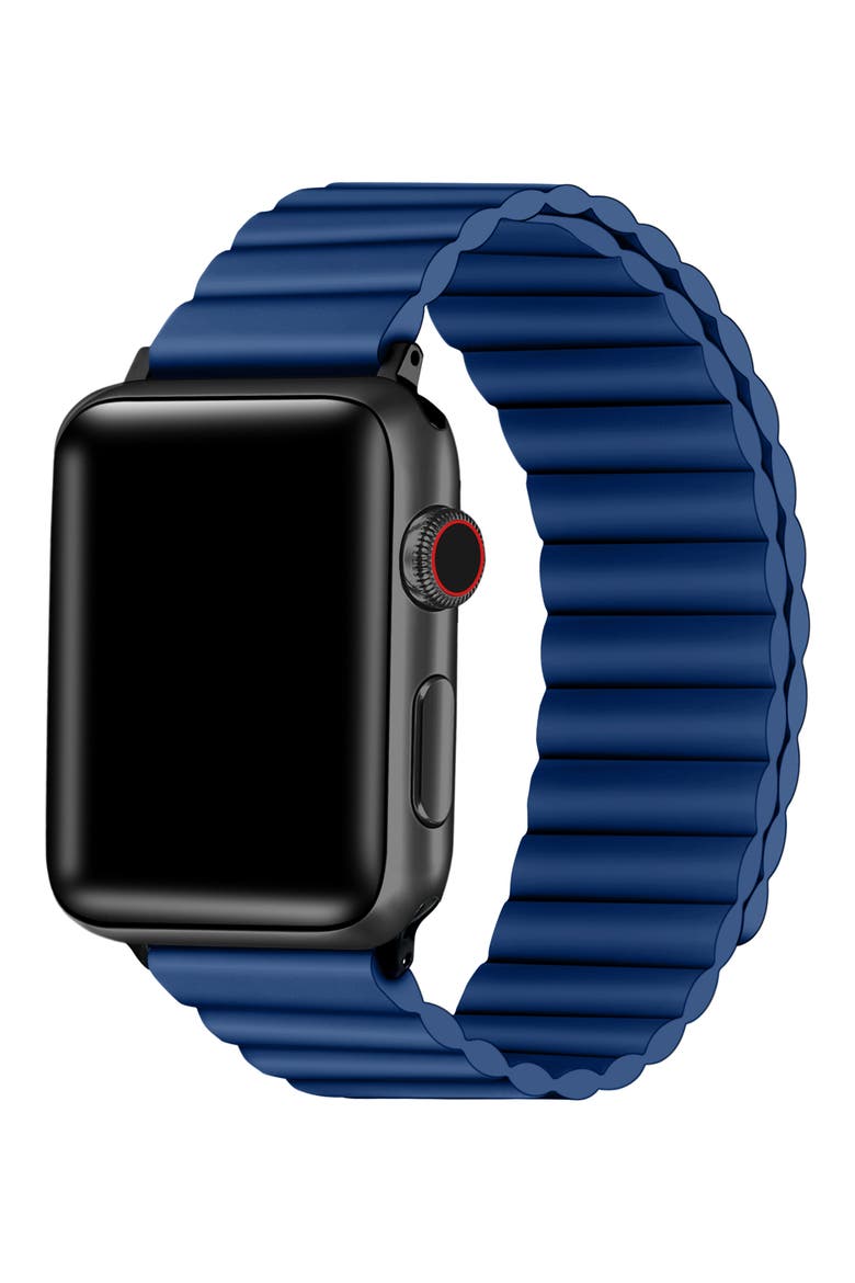 Silicone 22mm Apple Watch® Watchband, Alternate, color, BLUE