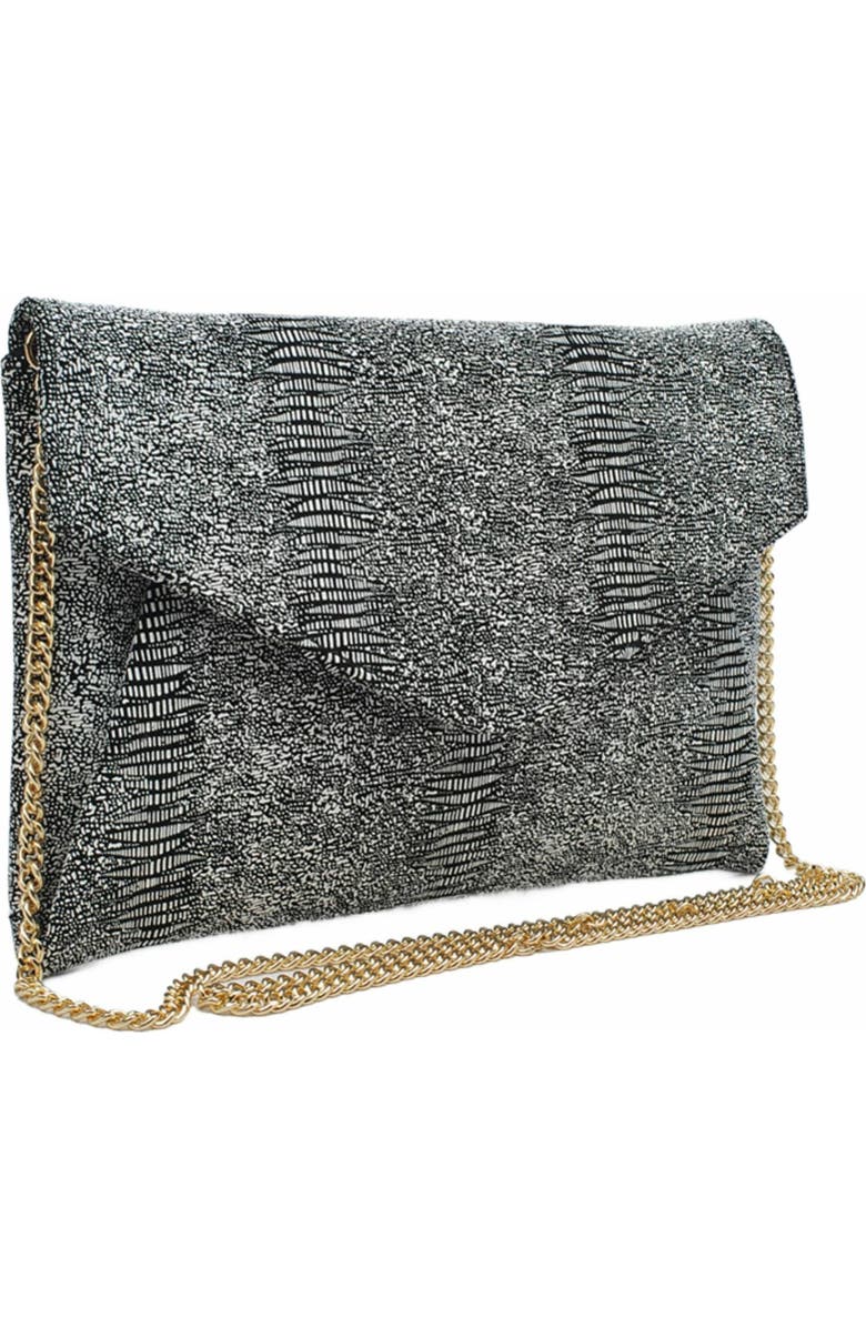 MODA LUXE Cara Clutch, Alternate, color, Black White