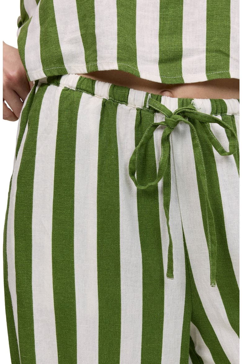 Reese Linen Blend Drawstring Pants, Alternate, color, GREEN