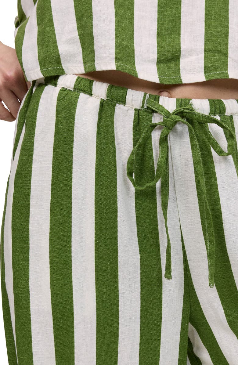 Nobody's Child Reese Linen Blend Drawstring Pants, Alternate, color, Green