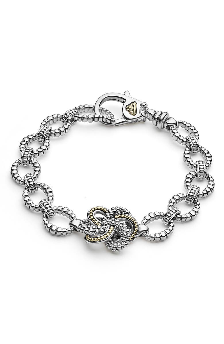 LAGOS Love Knot Pendant Bracelet, Alternate, color, Two-Tone