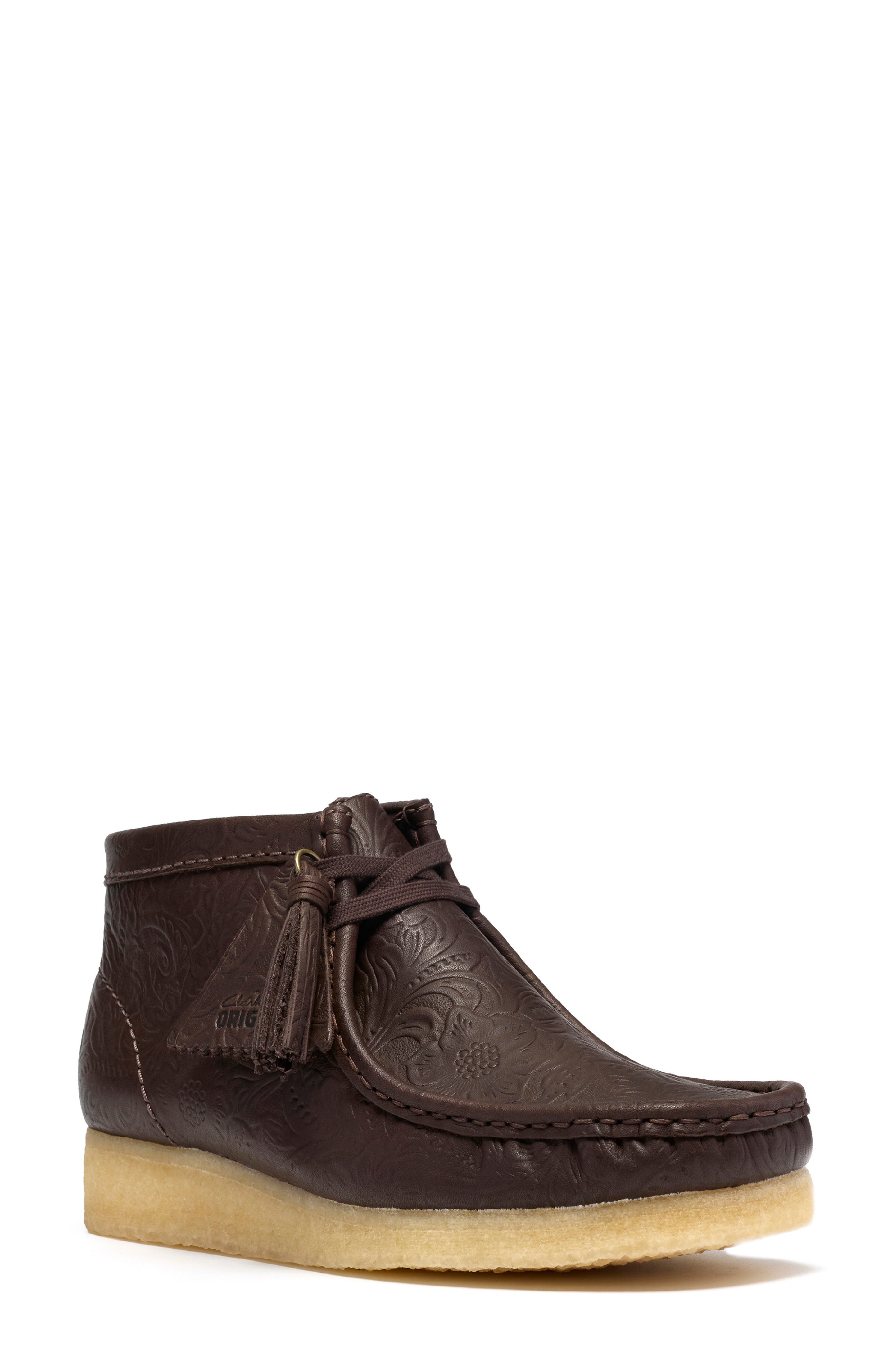 Wallabee Boot, Main, color, BROWN LEATHER