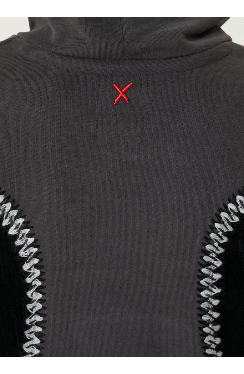 PCFG Cotton Panelled Hoodie, Alternate, color, Black