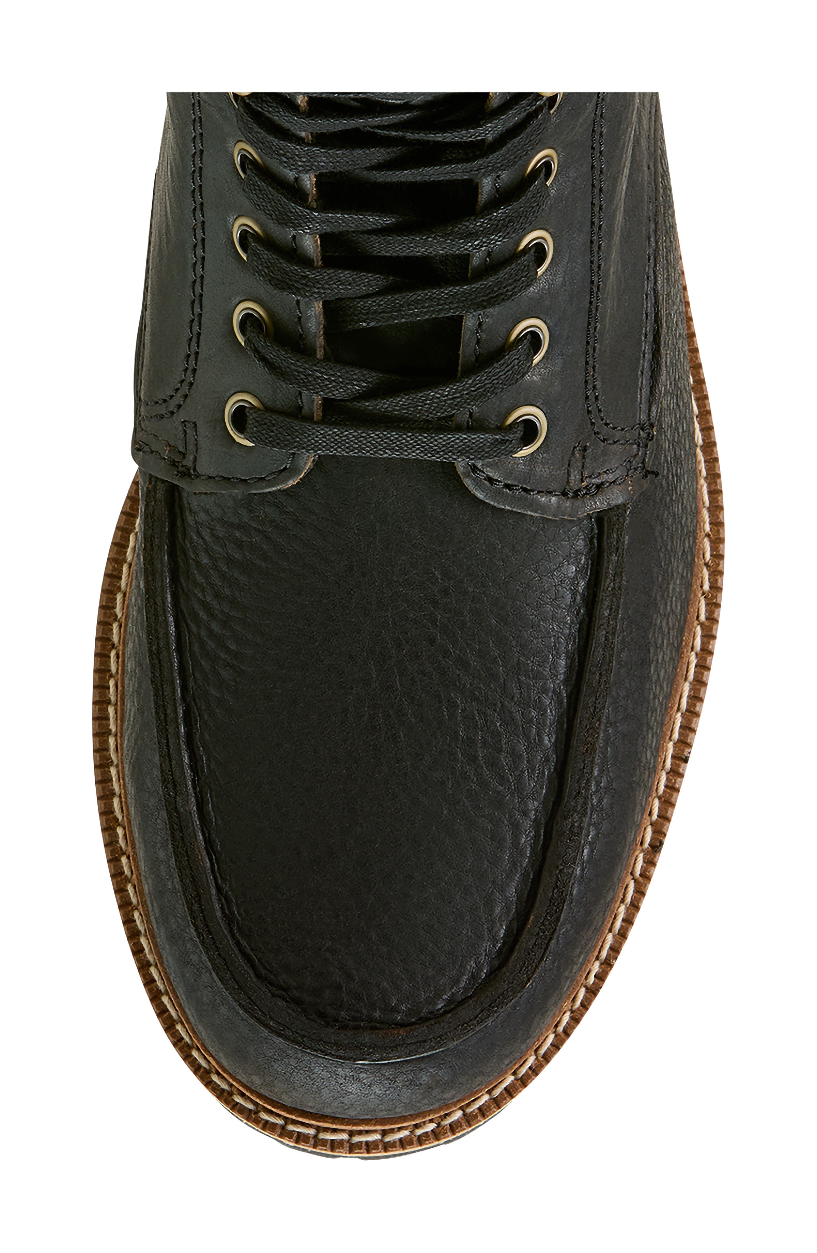 Split Rock Leather Boot, Alternate, color, BLACK