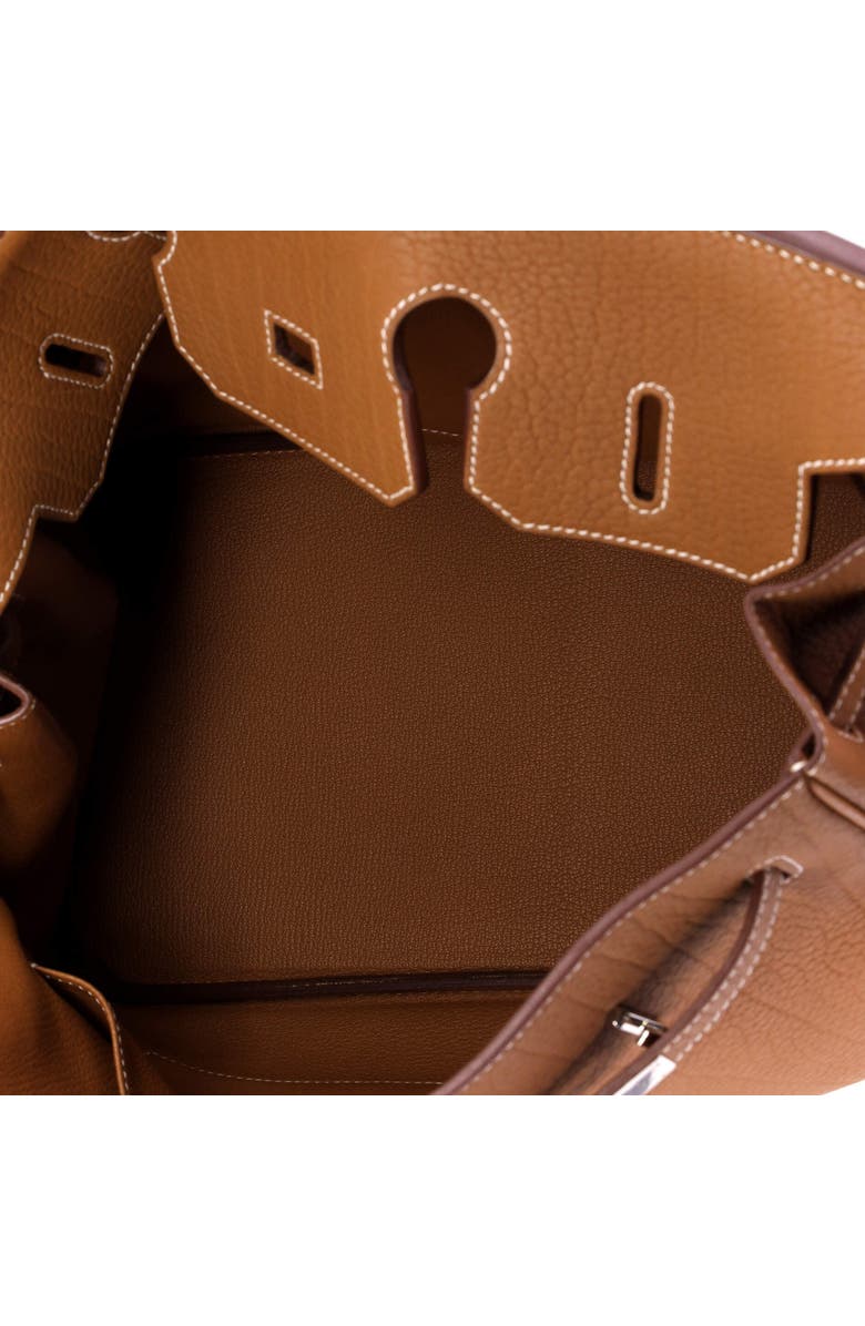 Pre-Owned Hermes Birkin Handbag Brown Fjord with Palladium Hardware 35, Alternate, color,