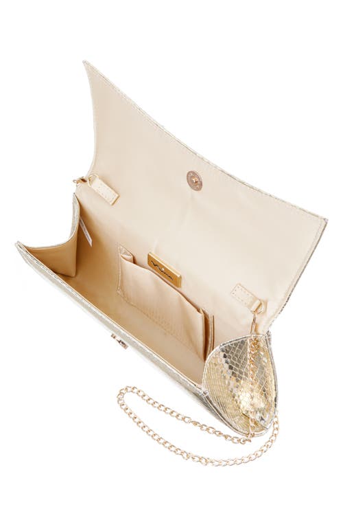 Nina Kallie Embossed Metallic Clutch