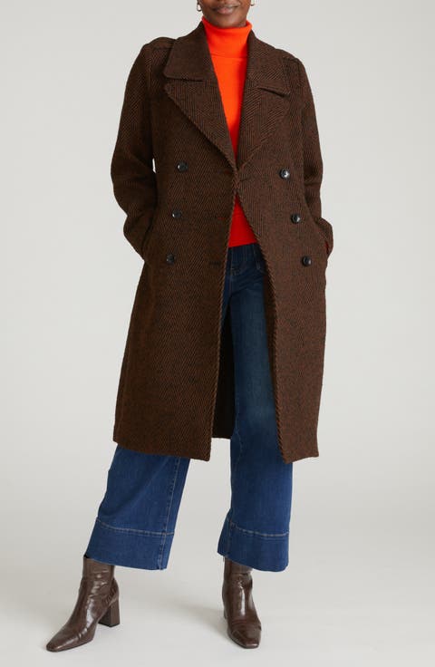 Callaghan Double Breasted Wool Blend Coat