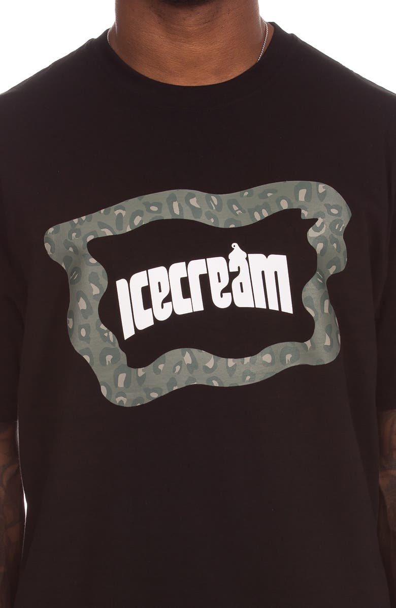 ICECREAM Leo Cotton Graphic T-Shirt, Alternate, color, Black