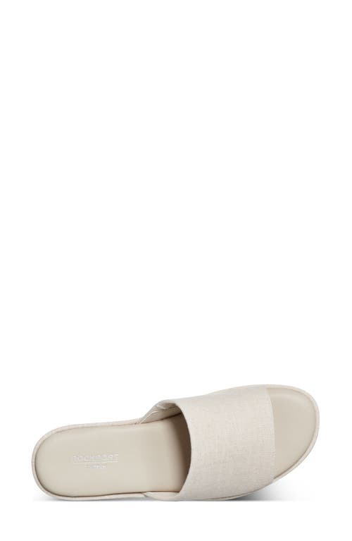 Rockport Aubriella Platform Slide Sandal In Light Natural