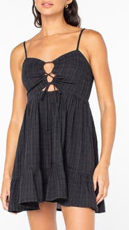 Roxy Jasmine Lace-Up Cotton Blend Sundress