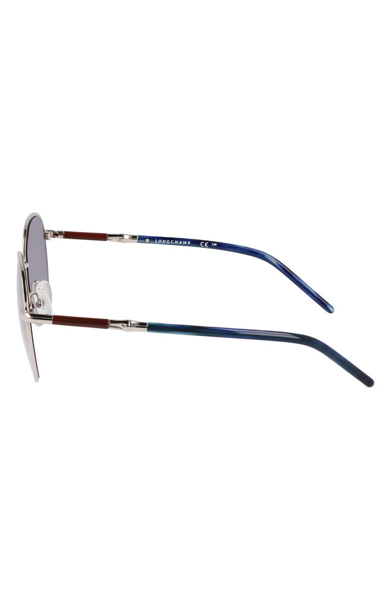 Longchamp 53mm Gradient Round Sunglasses, Alternate, color, Gold