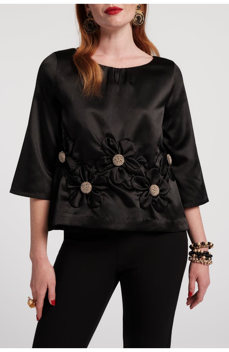 Frances Valentine Edie Top, Main, color, Black