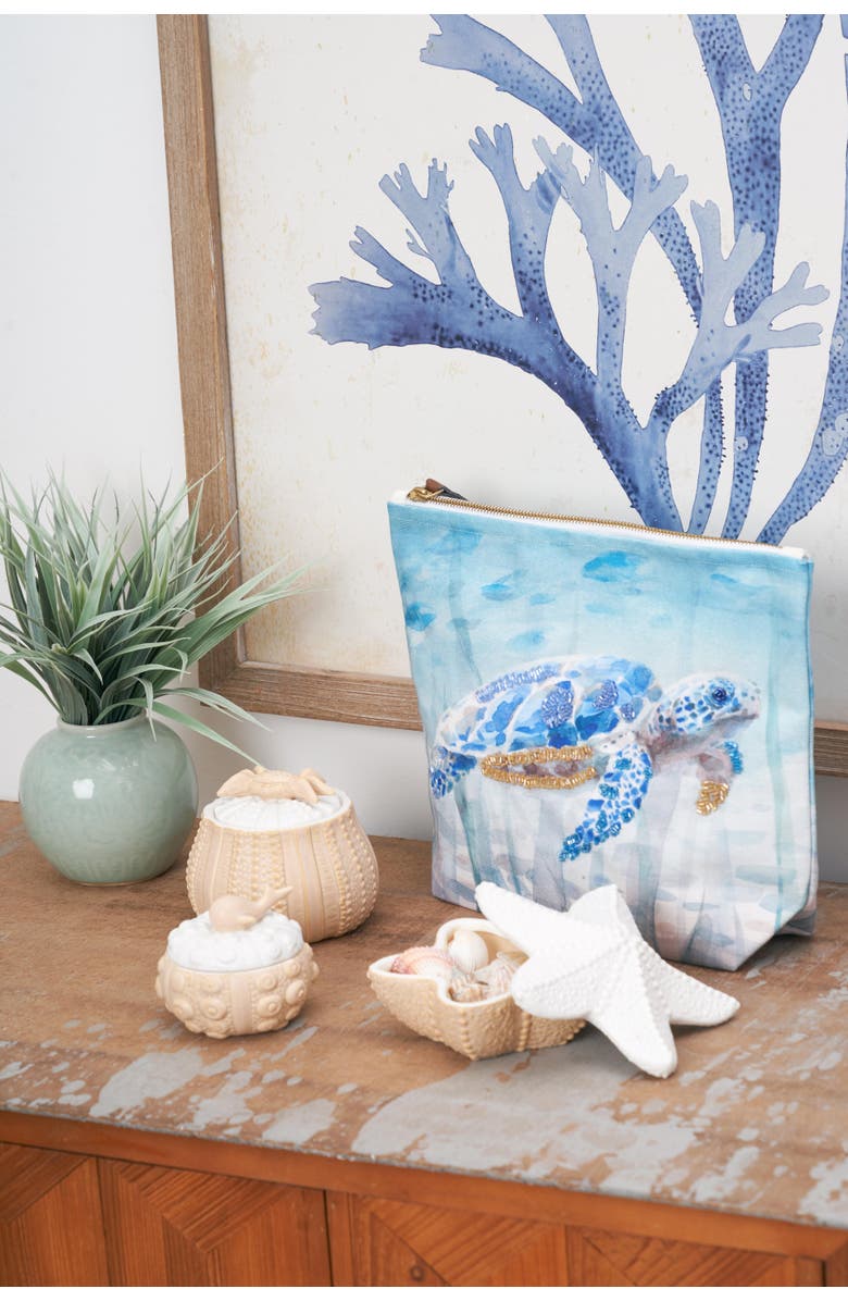 Beachcombers Almond And Bisque Sea Star Plate Set Of 2, Alternate, color, White