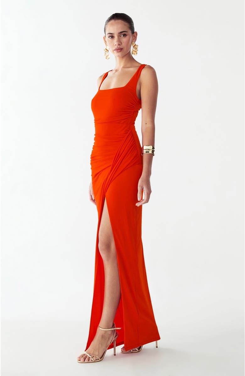 BWLDR Fallen Maxi Dress, Alternate, color, Coral