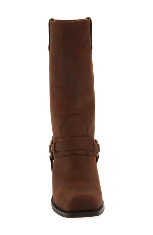 Jeffrey Campbell Waylon Western Boot In Dark Brown Oiled