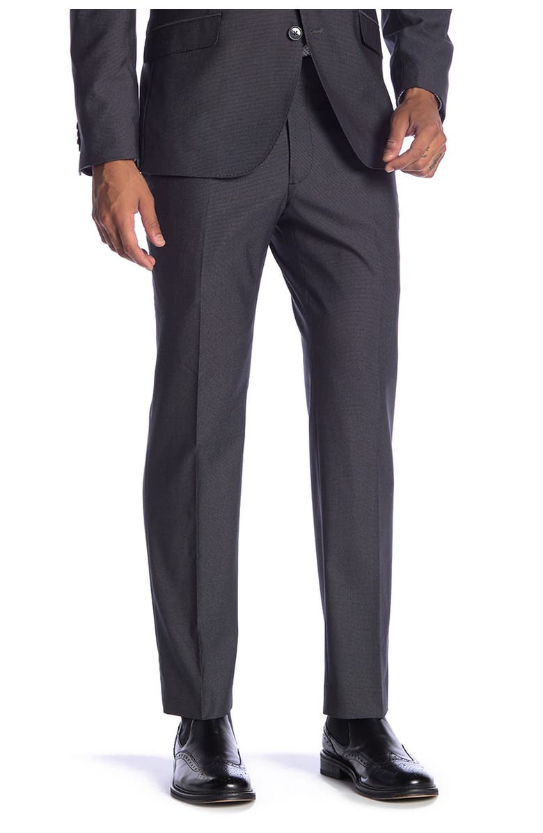 SAVILE ROW CO Essex Charcoal Slim Fit Suit Separate Pants - 30-34" Inseam, Main, color, 