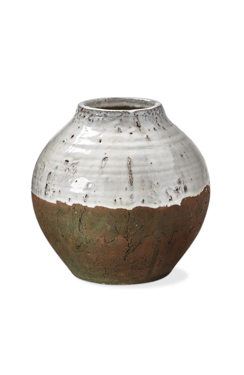 tag Large Antique White Terracotta Decorative Vase for Home Decor, Main, color, Off-White