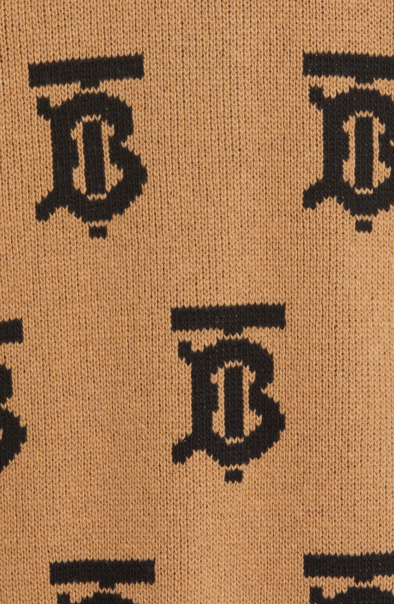 Burberry Nadine TB Monogram Wool Cardigan, Alternate, color, 