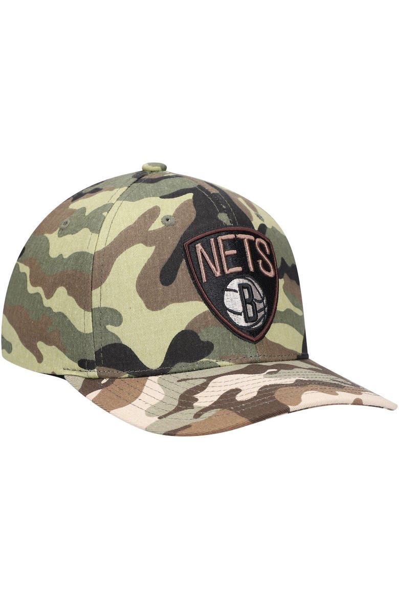 Men's Mitchell & Ness Camo Brooklyn Nets Woodland Desert Snapback Hat, Alternate, color, Camo