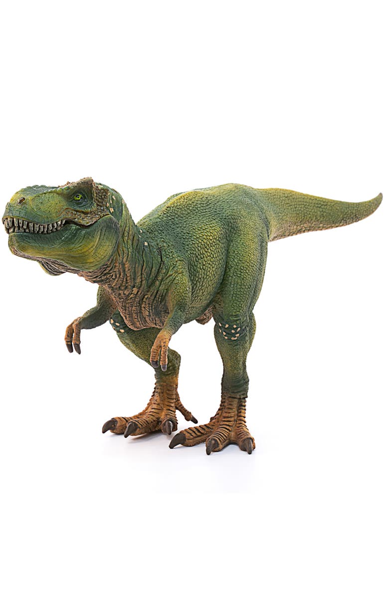 Schleich 11" Tyrannosaurus Rex Dino Action Figure, Green, Alternate, color, Multicolored