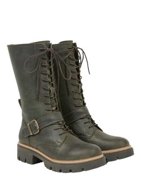 Strap Detail Mid Calf Boot