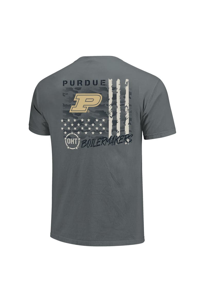 Men's  Gray Purdue Boilermakers Comfort Colors OHT Camo Overlay T-Shirt, Alternate, color, Gray