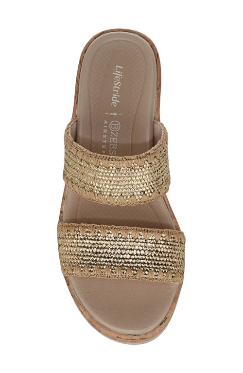 Bzees Resort Sandal In Gold