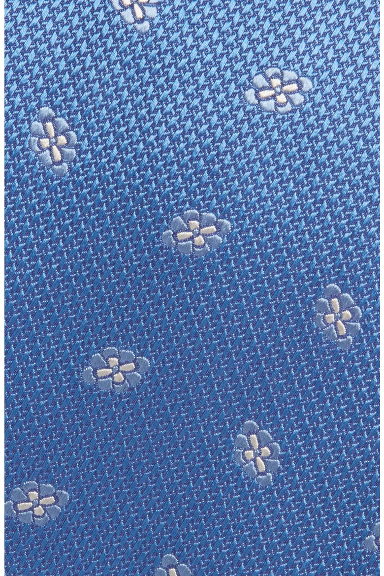Geometric Silk Tie, Alternate, color, BLUE