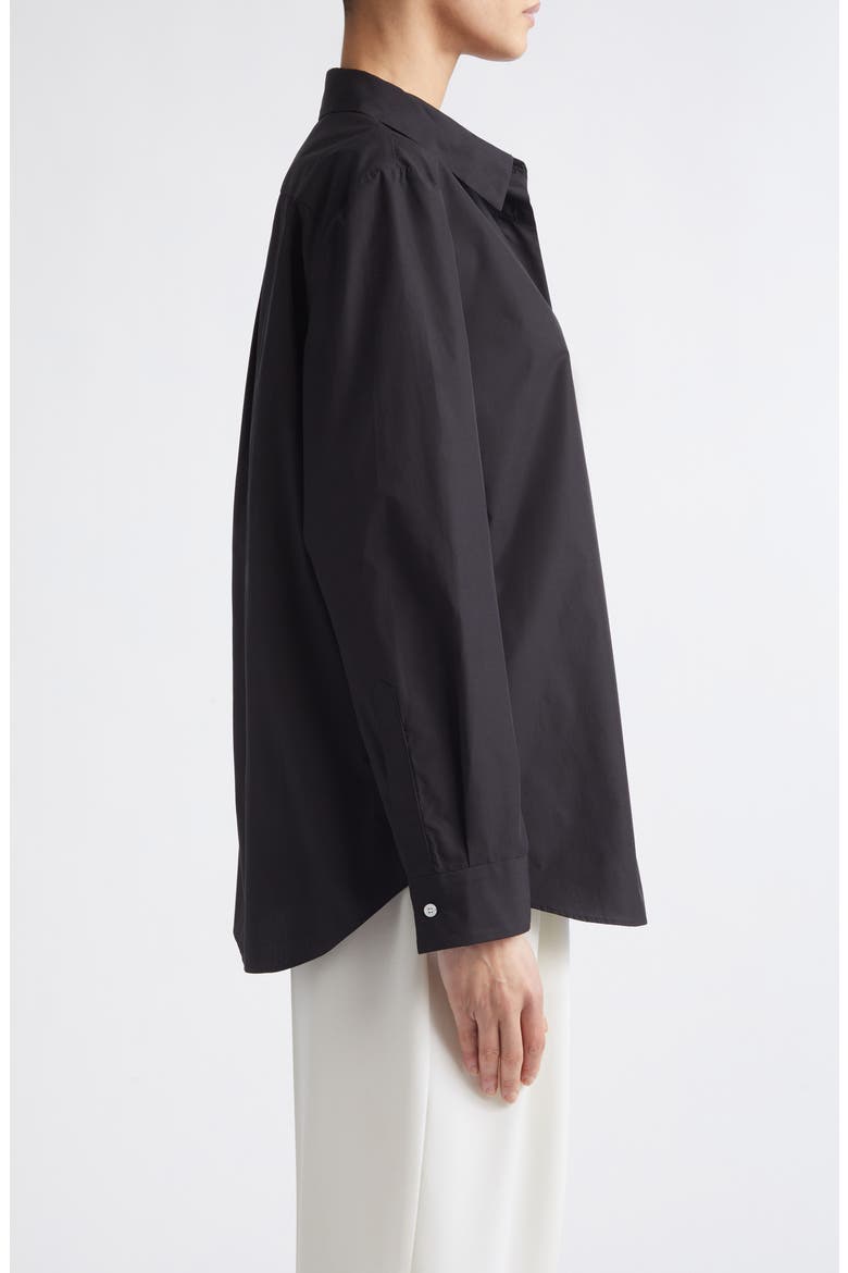 Bryant Cotton Poplin Button-Up Shirt, Alternate, color, BLACK