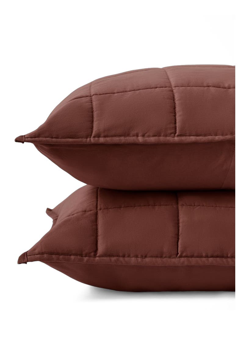 Organic Quilted Sham 2-Pack, Alternate, color, Sienna