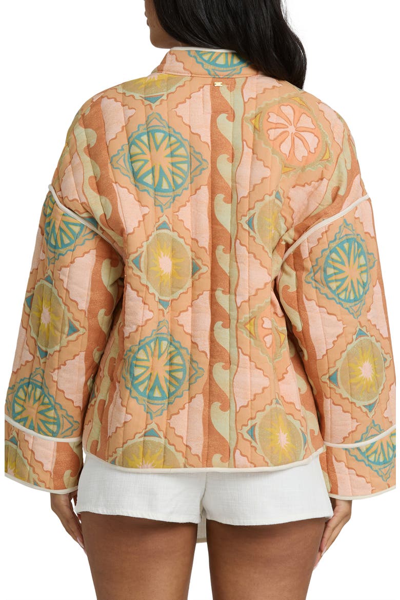 Folk Story Abstract Oversize Quilted Jacket, Alternate, color, SAND