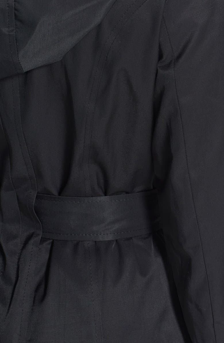 DKNY 'Lea' Double Breasted Maxi Trench Coat with Detachable Hood, Alternate, color, 