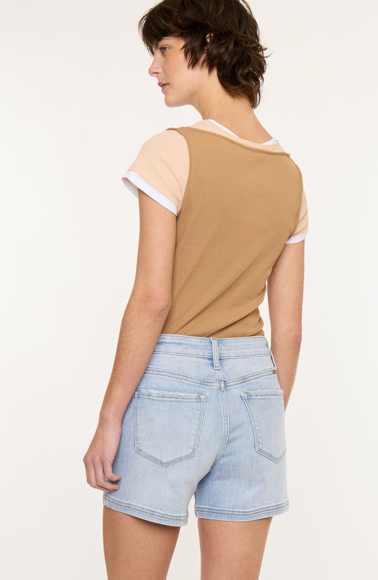 KanCan Lynne Essentials Mid Rise Shorts, Alternate, color, Light Wash