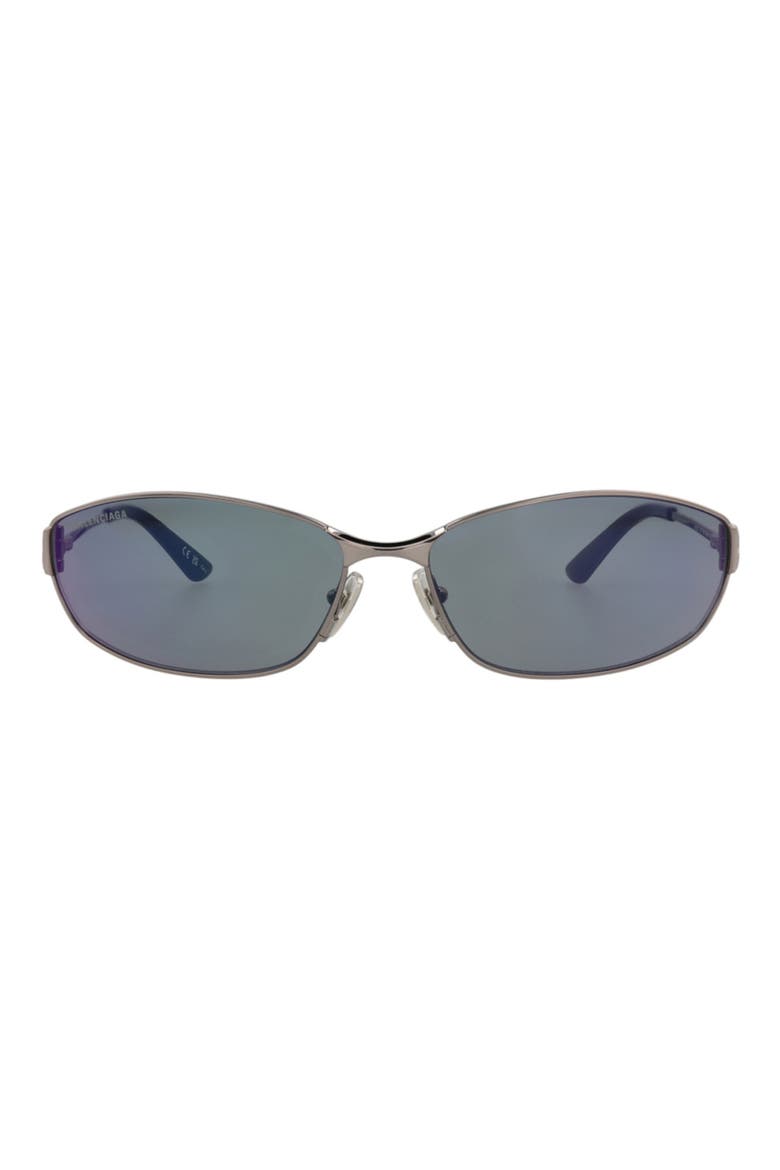 65mm Oversize Oval Sunglasses, Main, color, RUTHENIUM RUTHENIUM VIOLET