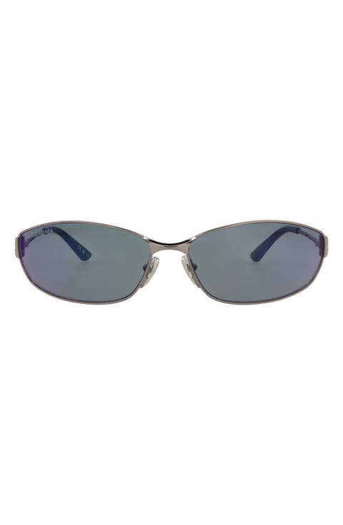 65mm Oversize Oval Sunglasses