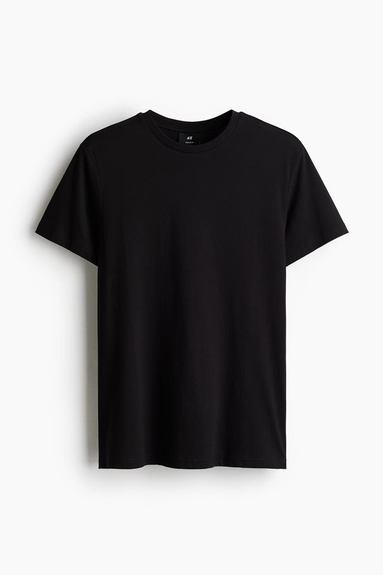 5-pack Regular Fit T-shirts, Alternate, color, Black