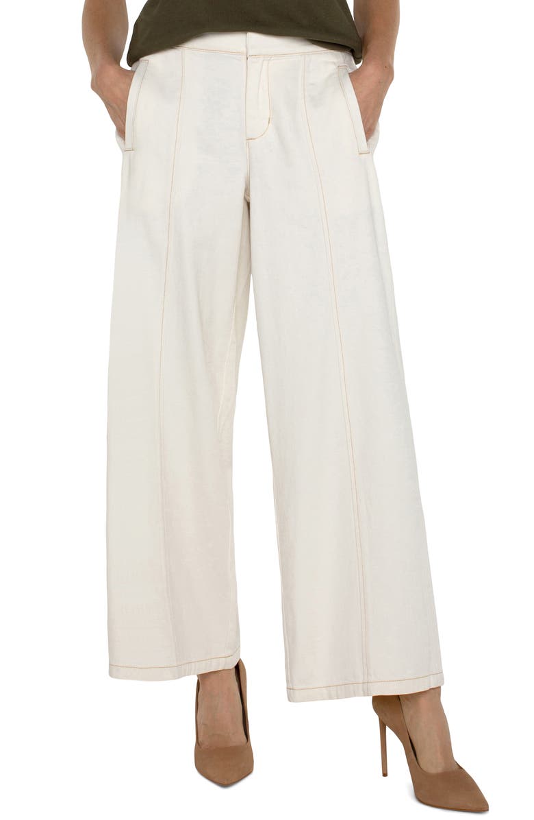 Liverpool Los Angeles Cotton Blend Crop Wide Leg Pants, Main, color, 